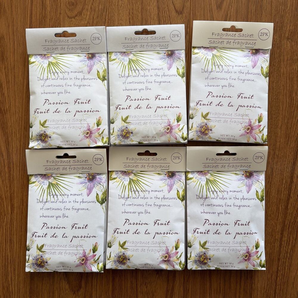 12 Packs Of Passion Fruit Scented Fragrance Sachets Aromatherapy - Long Lasting